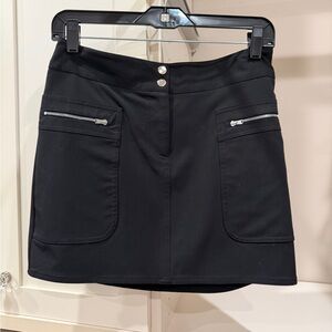 Laundry By Shelli Segal Black Skirt with Zippered Pockets